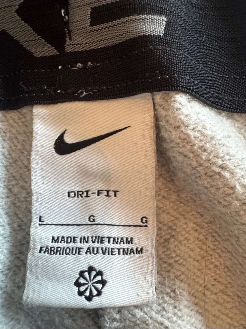 Nike Light Gray Jogger Sweatpants with Black Swoosh